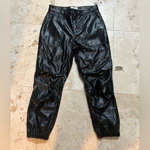 Pleather joggers lux
